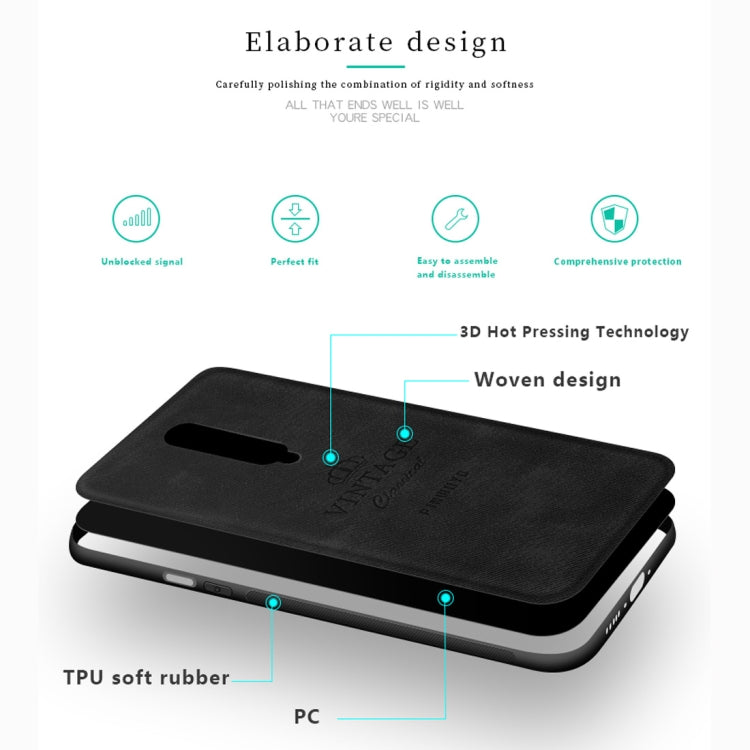 PINWUYO Shockproof Waterproof Full Coverage PC + TPU + Skin Protective Case for OnePlus 7