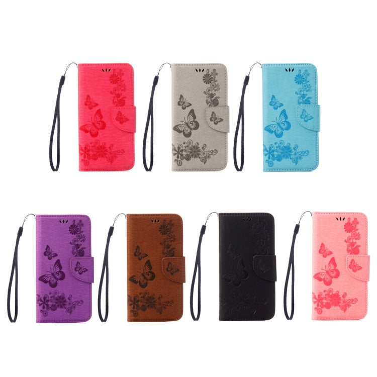 For Sony Xperia XA1 Pressed Flowers Butterfly Pattern Horizontal Flip Leather Case with Holder & Card Slots & Wallet