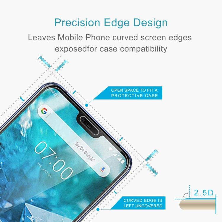 0.26mm 9H 2.5D Transparent Tempered Glass Film for Nokia 7.1