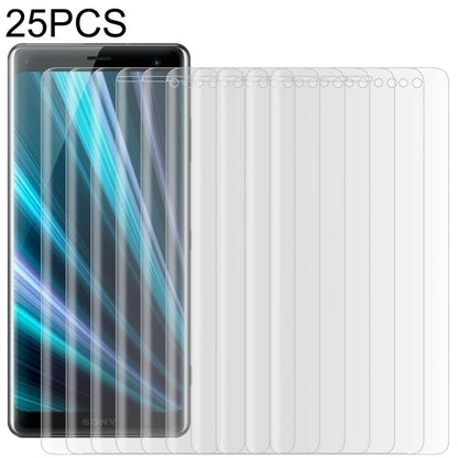 25 PCS For Sony Xperia XZ3 0.3mm 9H Surface Hardness 3D Curved Edge Full Screen Tempered Glass Film