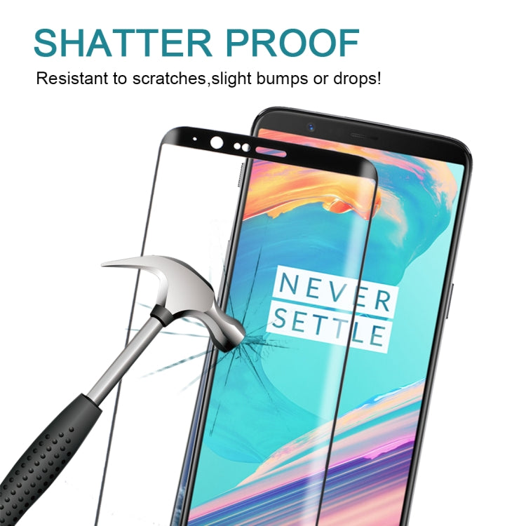 For OnePlus 5T 3D Curved Edge 9H Hardness HD Tempered Glass Screen Protector, For OnePlus 5T