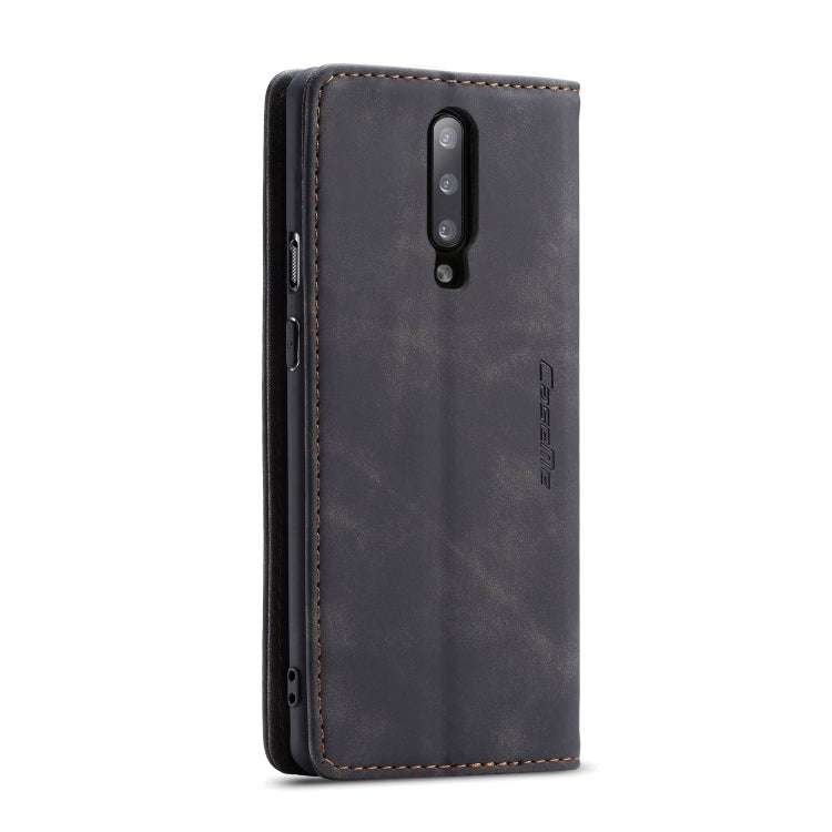 CaseMe-013 Multifunctional Retro Frosted Horizontal Flip Leather Case for OnePlus 7 Pro, with Card Slot & Holder & Zipper Wallet & Photo Frame