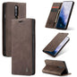 CaseMe-013 Multifunctional Retro Frosted Horizontal Flip Leather Case for OnePlus 7 Pro, with Card Slot & Holder & Zipper Wallet & Photo Frame