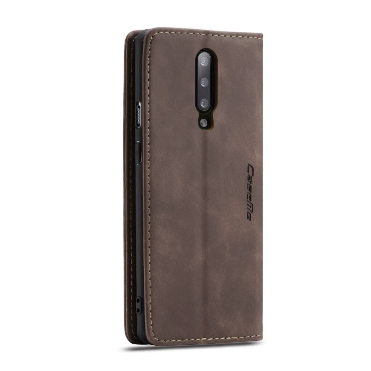 CaseMe-013 Multifunctional Retro Frosted Horizontal Flip Leather Case for OnePlus 7 Pro, with Card Slot & Holder & Zipper Wallet & Photo Frame, For OnePlus 7 Pro