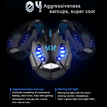 KOTION EACH G9000 3.5mm Game Gaming Headphone Headset Earphone Headband with Microphone LED Light for Laptop / Tablet / Mobile Phones,Cable Length: About 2.2m