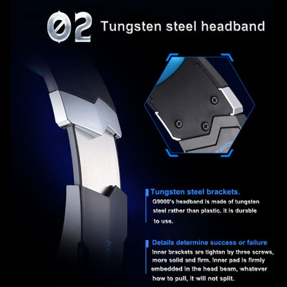 KOTION EACH G9000 3.5mm Game Gaming Headphone Headset Earphone Headband with Microphone LED Light for Laptop / Tablet / Mobile Phones,Cable Length: About 2.2m