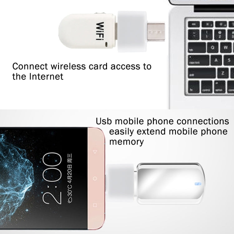 Plastic USB-C / Type-C Male to USB 2.0 Female OTG Data Transmission Charging Adapter