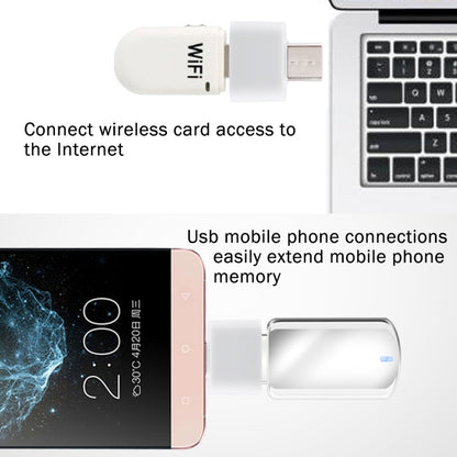 Plastic USB-C / Type-C Male to USB 2.0 Female OTG Data Transmission Charging Adapter