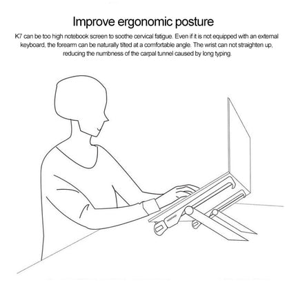 NEXSTAND Laptop Height Extender Holder Stand Folding Portable Computer Heat Dissipation Bracket, Size: 27x3.9x3.6cm