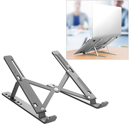 Aluminum Alloy Laptop Height Extender Holder Stand Folding Portable Computer Heat Dissipation Bracket, Size: 24x16.5x5.5cm