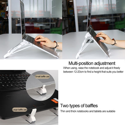 Aluminum Alloy Laptop Height Extender Holder Stand Folding Portable Computer Heat Dissipation Bracket, Size: 24.5x3.3x2.8cm