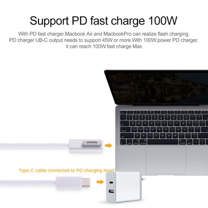 45W / 60W / 65W / 85W 5 Pin MagSafe 2 (T-Shaped) to USB-C / Type-C PD Charging Cable