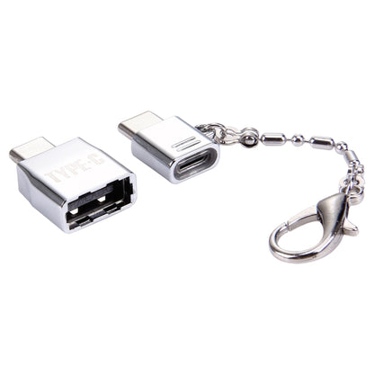 Micro USB Female to USB-C / Type-C Male + USB 2.0 Female to USB-C / Type-C Male Metal Adapter