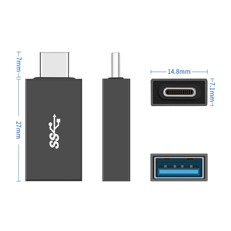 Type-C / USB-C to USB 3.0 AF Adapter, Type-C AF Adapter (Black), Type-C AF Adapter (White)