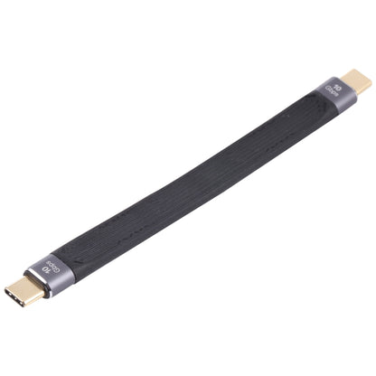 10Gbps Double USB-C / Type-C Soft Flat Data Transmission Fast Charging Cable
