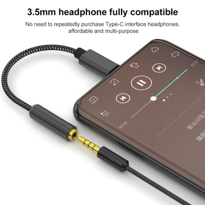 TA12-R2 USB-C / Type-C Male to 3.5mm Audio Female Single Crystal Copper Braid Earphone Adapter