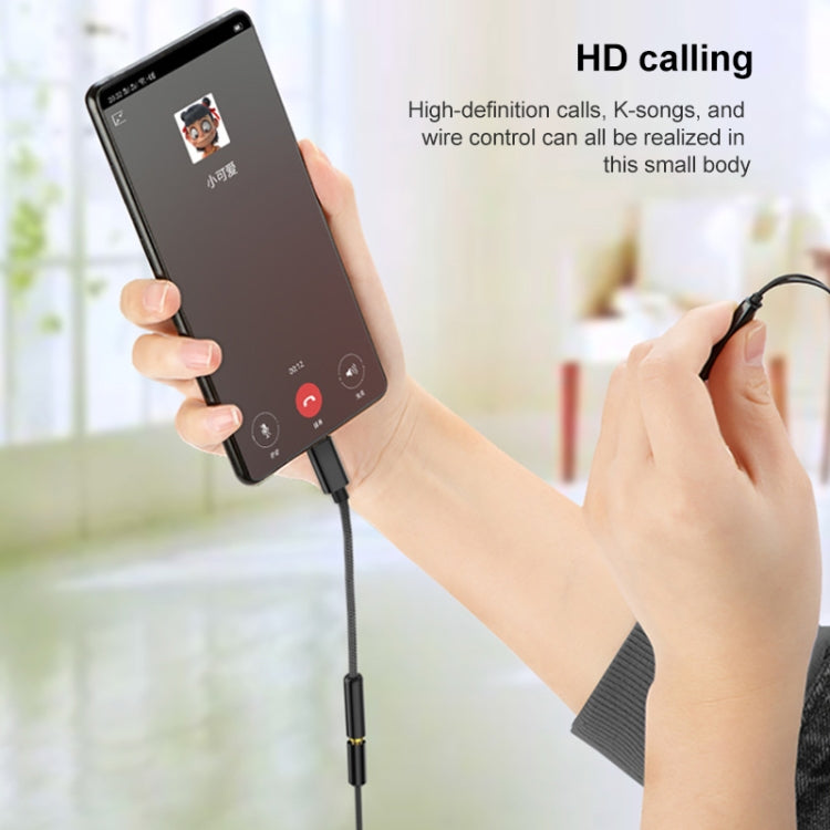 TA12-R2 USB-C / Type-C Male to 3.5mm Audio Female Single Crystal Copper Braid Earphone Adapter