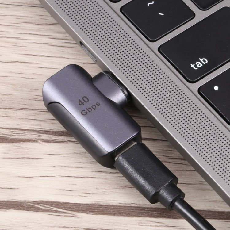 40Gbps USB-C / Type-C Male to Female Elbow Adapter, Type-C 4.0 M to F Elbow