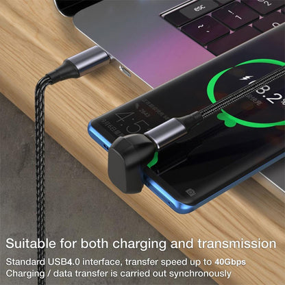 40Gbps USB-C / Type-C 4.0 Male to Female Adapter, Type-C 4.0 M to F Dual Elbow