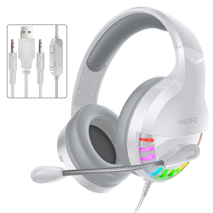 YINDIAO Q2 Head-mounted Wired Gaming Headset with Microphone, Version: Dual 3.5mm + USB
