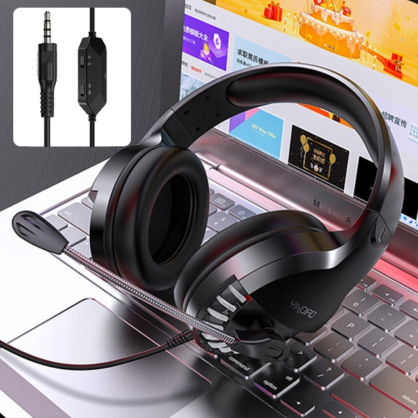 YINDIAO Q2 Head-mounted Wired Gaming Headset with Microphone, Version: Single 3.5mm
