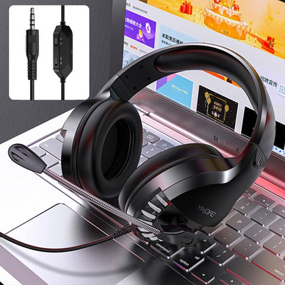 YINDIAO Q2 Head-mounted Wired Gaming Headset with Microphone, Version: Single 3.5mm