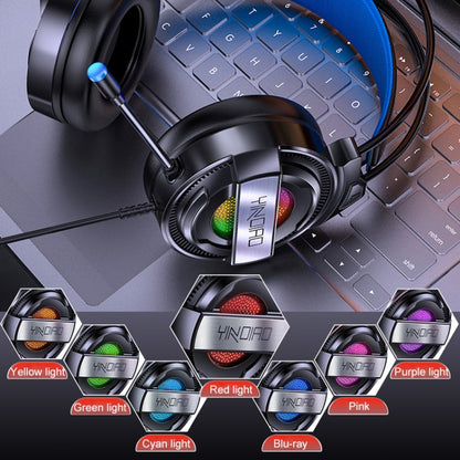 YINDIAO Q3 USB Wired E-sports Gaming Headset with Mic & RGB Light, Cable Length: 1.67m