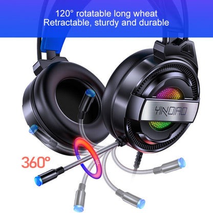 YINDIAO Q3 USB Wired E-sports Gaming Headset with Mic & RGB Light, Cable Length: 1.67m
