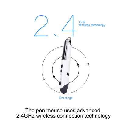 PR-08 6-keys Smart Wireless Optical Mouse with Stylus Pen & Laser Function, Laser Function White, Laser Function Black, Laser Function Grey, Laser Function Blue, Laser Function Red