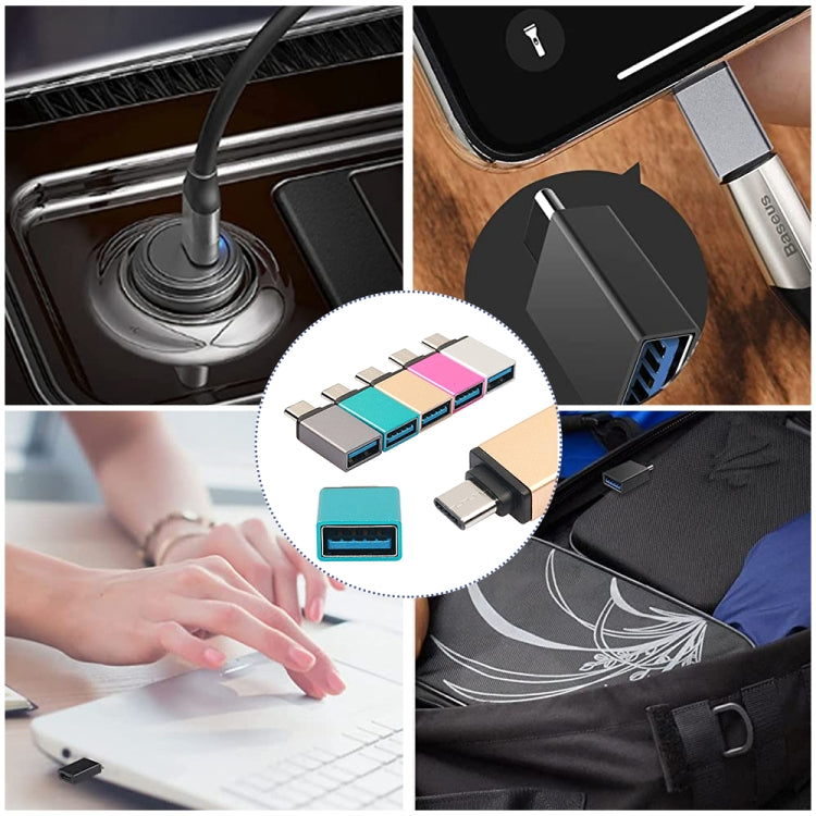 Aluminum Alloy USB-C / Type-C 3.1 Male to USB 3.0 Female Data / Charger Adapter