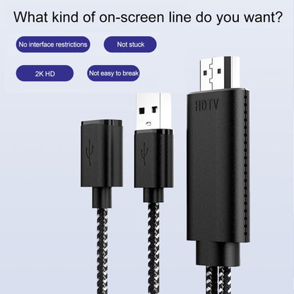 7563s USB-C / Type-C Female to 2K HDMI Male HD Video Adapter Cable, Cable Length: 1m