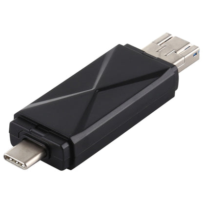 USB-C / Type-C + SD + TF + Micro USB to USB 3.0 Card Reader, USB3.0
