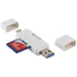 USB-C / Type-C + SD + TF + Micro USB to USB 3.0 Card Reader, USB3.0