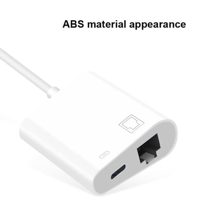 NK-1035 TC 2 in 1 USB-C / Type-C Male to Ethernet + Type-C Power Female Adapter, NK-1035 TC