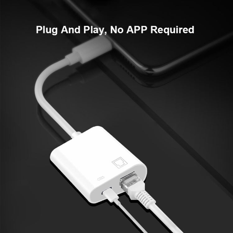 NK-1035 TC 2 in 1 USB-C / Type-C Male to Ethernet + Type-C Power Female Adapter, NK-1035 TC