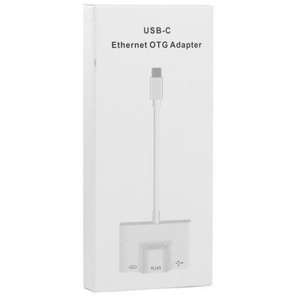 3 in 1 USB-C / Type-C Male to USB + 100M RJ45 Ethernet + Type-C Power Female Adapter, 3 in 1
