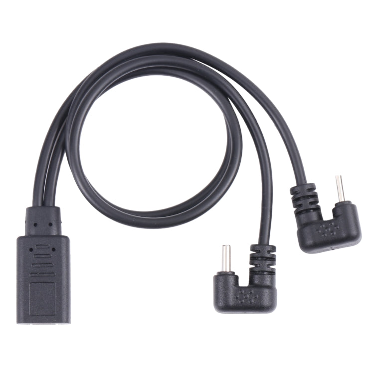 U-shaped USB-C / Type-C Male + Micro USB Male to USB-C / Type-C Female Cable, Type-C + Micro USB to Type-C