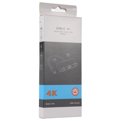 V83 USB-C / Type-C to 4K HDMI / VGA + 3.5mm Audio + USB Multi-function Adapter