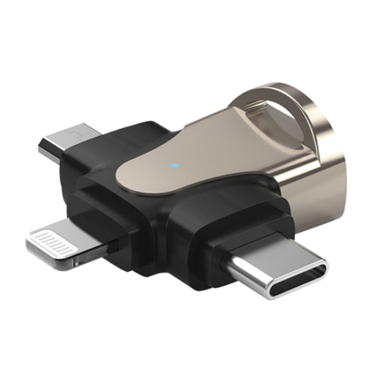 3 In 1 OTG Adapter, USB to Type-C / Micro USB / 8 Pin