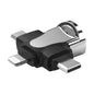 3 In 1 OTG Adapter, USB to Type-C / Micro USB / 8 Pin