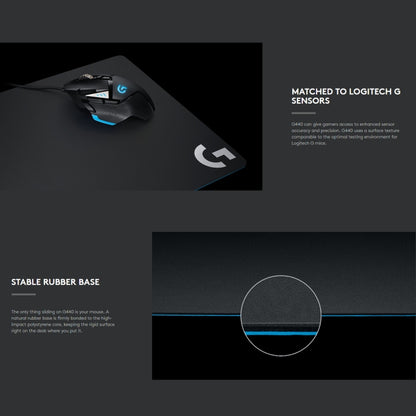 Logitech G440 Hard E-sport Gaming Mouse Pad, Size: 34 x 28cm