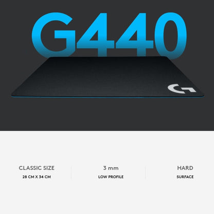 Logitech G440 Hard E-sport Gaming Mouse Pad, Size: 34 x 28cm