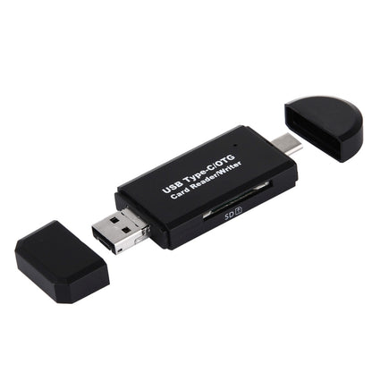 3 in 1 USB-C / Type-C 3.1 to USB 2.0 + Micro USB + SD(HC) + Micro SD Card Reader Adapter with OTG Function