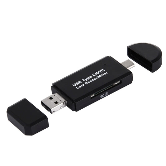 3 in 1 USB-C / Type-C 3.1 to USB 2.0 + Micro USB + SD(HC) + Micro SD Card Reader Adapter with OTG Function