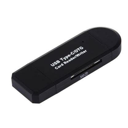 3 in 1 USB-C / Type-C 3.1 to USB 2.0 + Micro USB + SD(HC) + Micro SD Card Reader Adapter with OTG Function