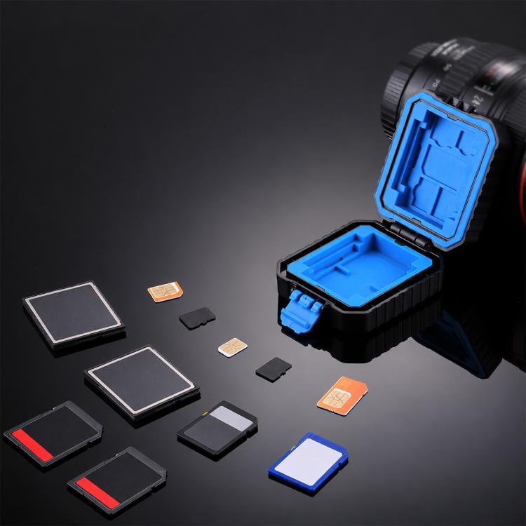 PULUZ 11 in 1 Memory Card Case for 3SIM + 2XQD + 2CF + 2TF + 2SD Card, 11 in 1