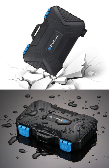 PULUZ 27 in 1 Memory Card Case for 4CF + 8SD + 9TF + 1Card PIN + 1Standard SIM + 2Micro-SIM + 2Nano-SIM, 27 in 1