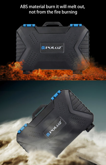PULUZ 27 in 1 Memory Card Case for 4CF + 8SD + 9TF + 1Card PIN + 1Standard SIM + 2Micro-SIM + 2Nano-SIM, 27 in 1