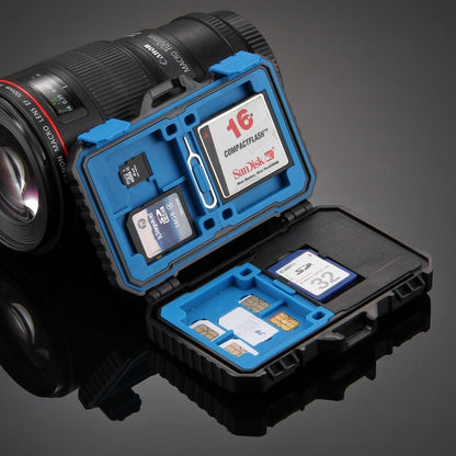 PULUZ Card Reader + 22 in 1 Memory Card Case for 1Standard SIM + 2Micro-SIM + 2Nano-SIM + 3CF + 7SD + 6TF + 1CARD PIN, 22 in 1 + Card Reader