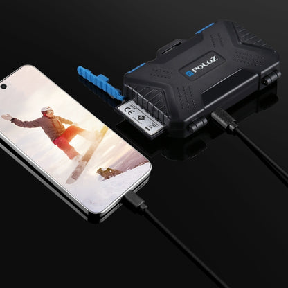 PULUZ Card Reader + 22 in 1 Memory Card Case for 1Standard SIM + 2Micro-SIM + 2Nano-SIM + 3CF + 7SD + 6TF + 1CARD PIN, 22 in 1 + Card Reader